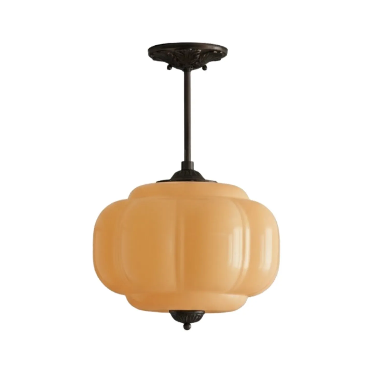 Eloise Vintage Glass Pendant Light - Elegant Design Semi-Flush Mount Light G53