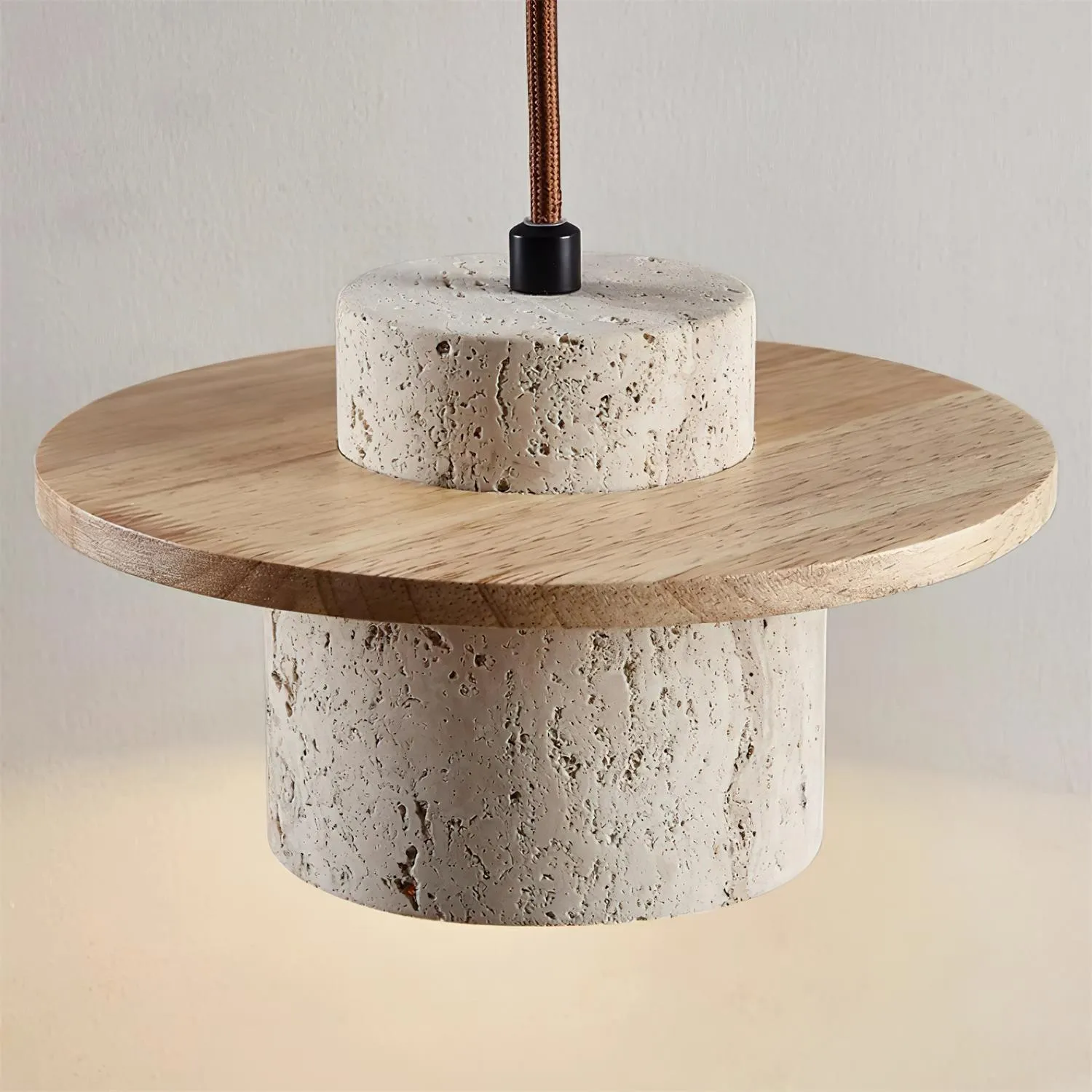 Retro Wabi Sabi Textured Travertine Wall Lamp G12