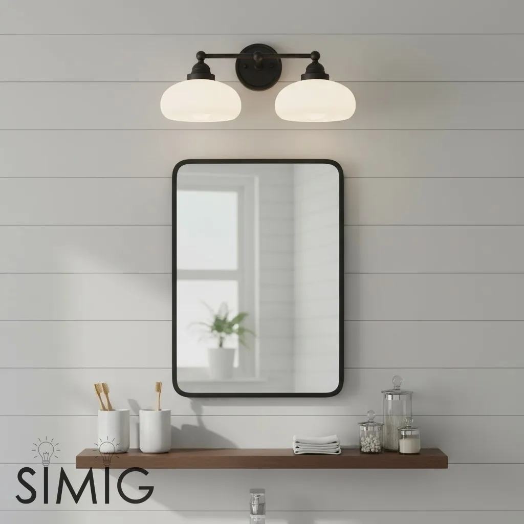 Riven Milk White Glass Globe Industrial Wall Lamp - Stairway Safety Light T1060
