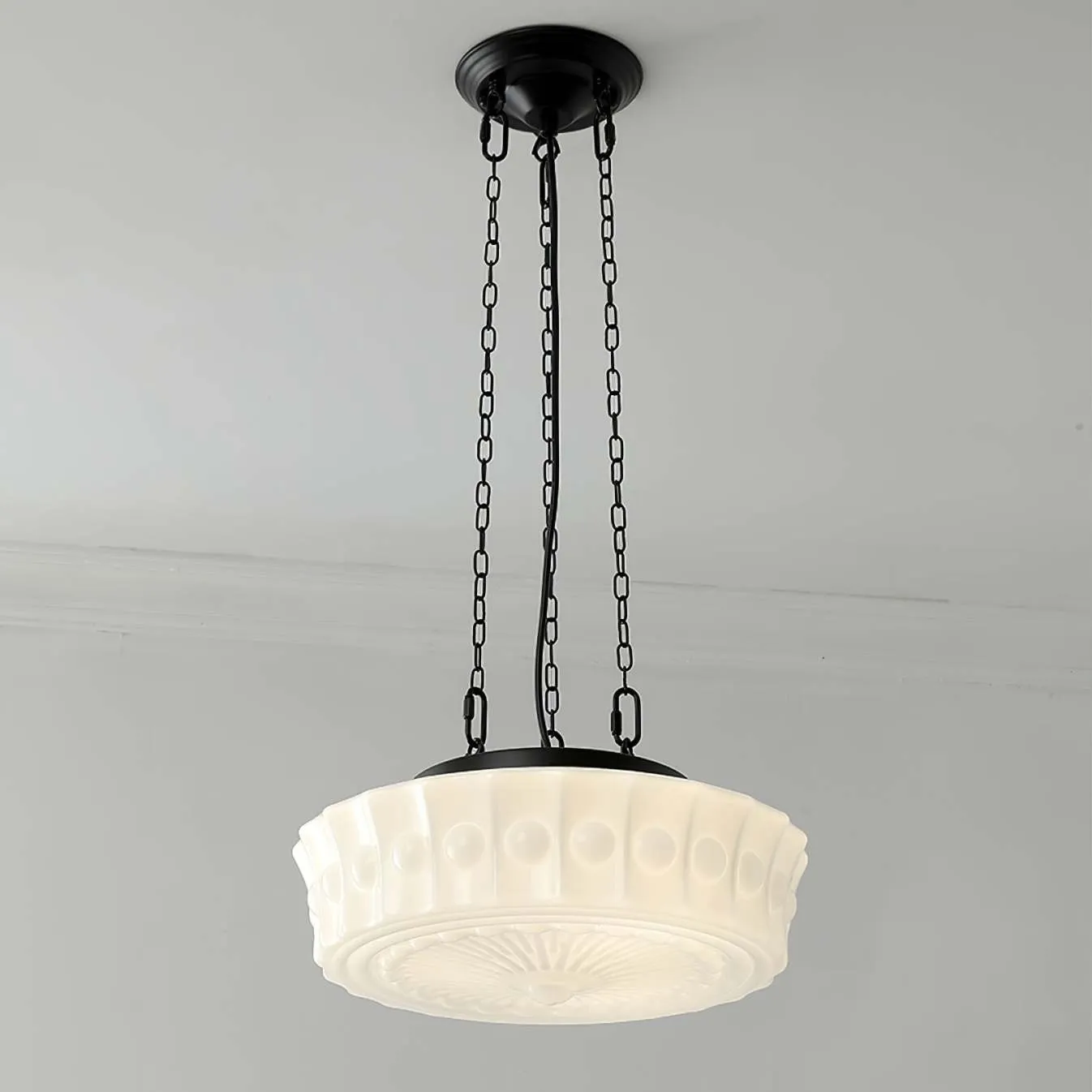 Iron Glass Cylinder Shade Chandelier G14