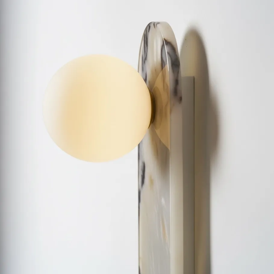 Vinbrea Modern Accent Wall Lamp – Marble Body Design for Living Room or Bedroom T1208