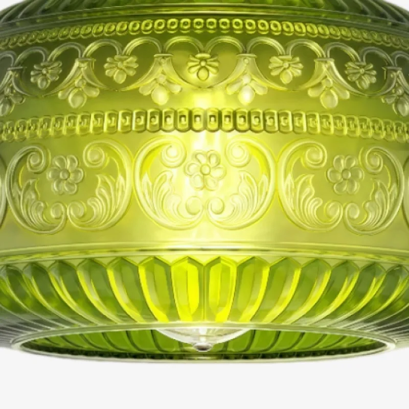 Lurex Engraved Textured Glass Flush Mount - Classic Entryway Decorative Light U21