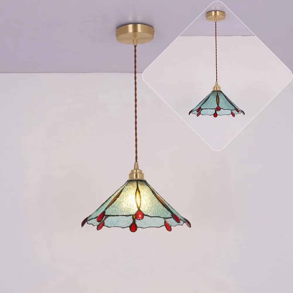 Retro Tiffany Stained Glass Pendant Light S92