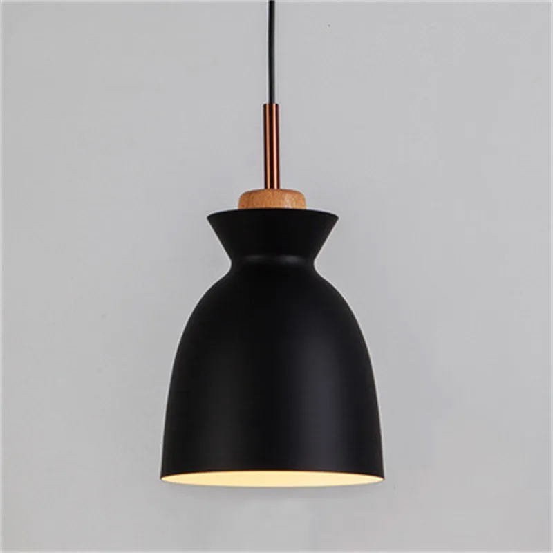 MULTI Scandinavian Metal Wood Macaroon Pendant Light for Bedroom S32