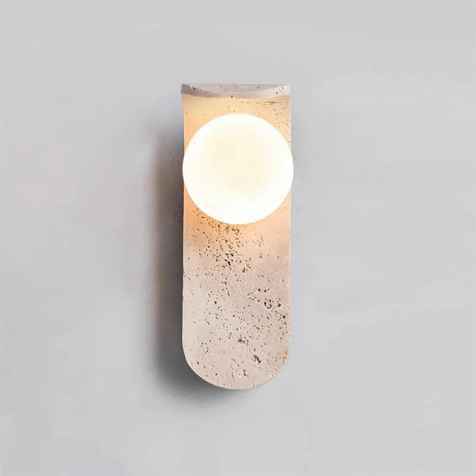 Travertine Wall Lamp - Skateboard-Inspired Modern Bedroom Light S326