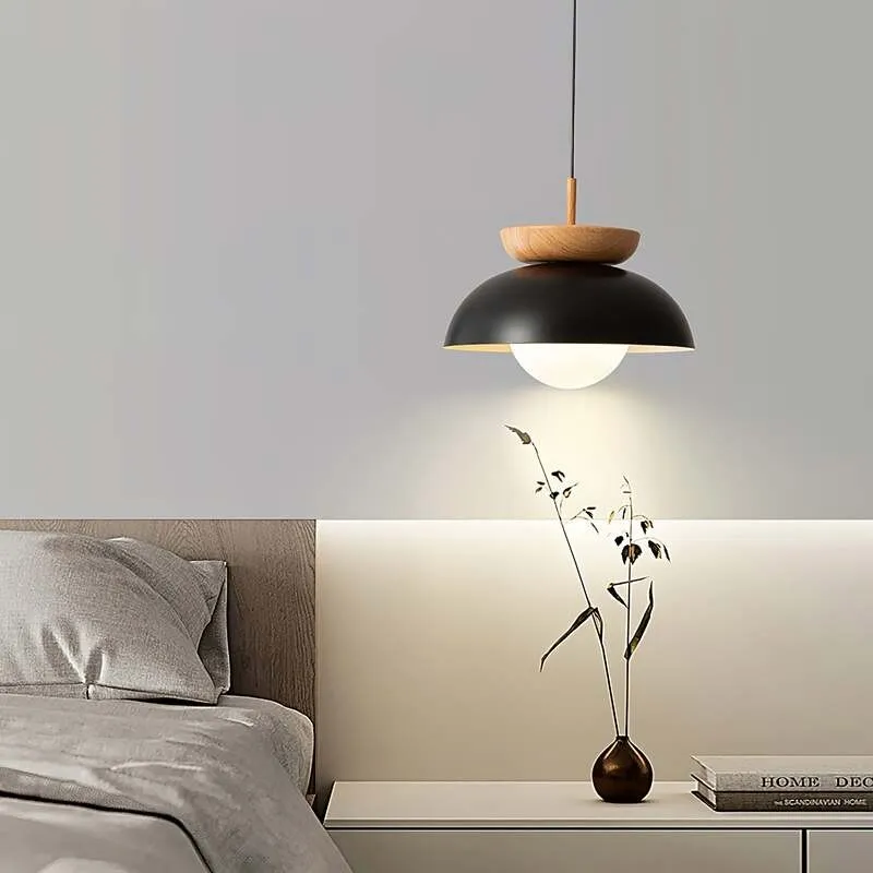Nordic Semi Wooden Pendant Light S63