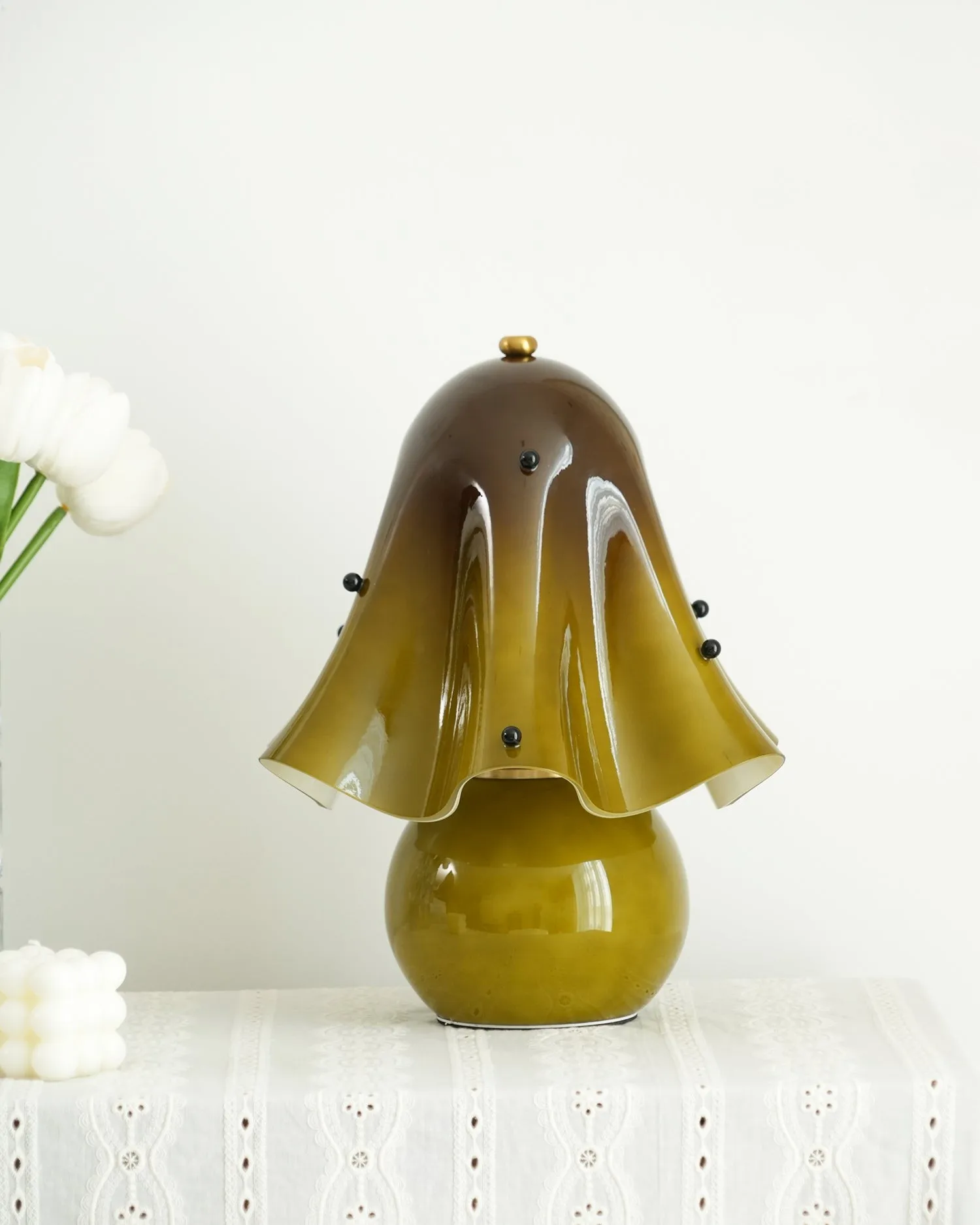 Bellina Sculptural Bell Flower Table Lamp - Accent Lighting for Room T281