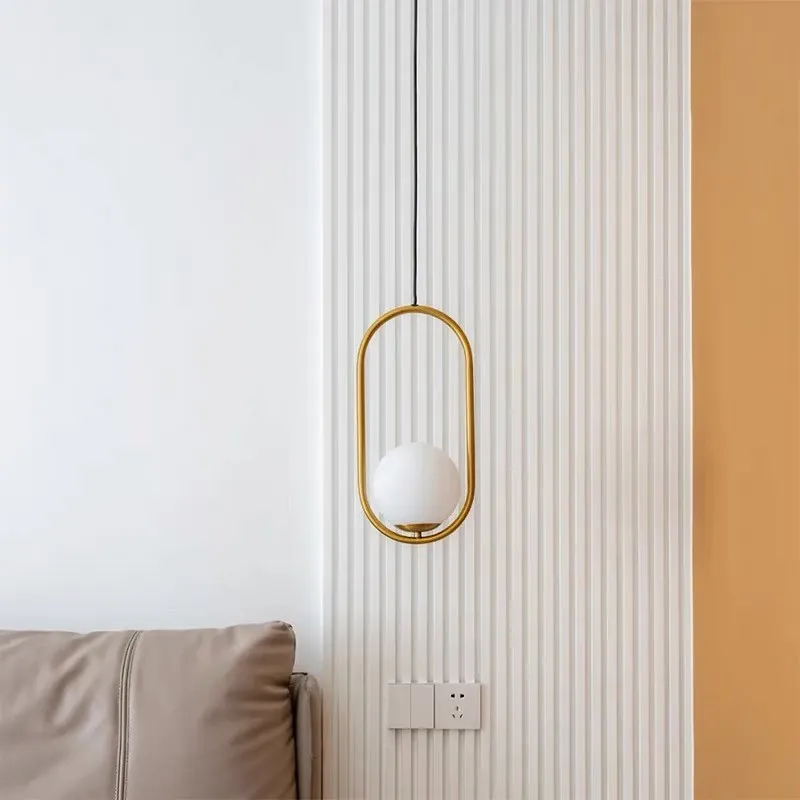 Halozen Pendant Lamp - Elegant Metal and Glass Pendant for Living Room