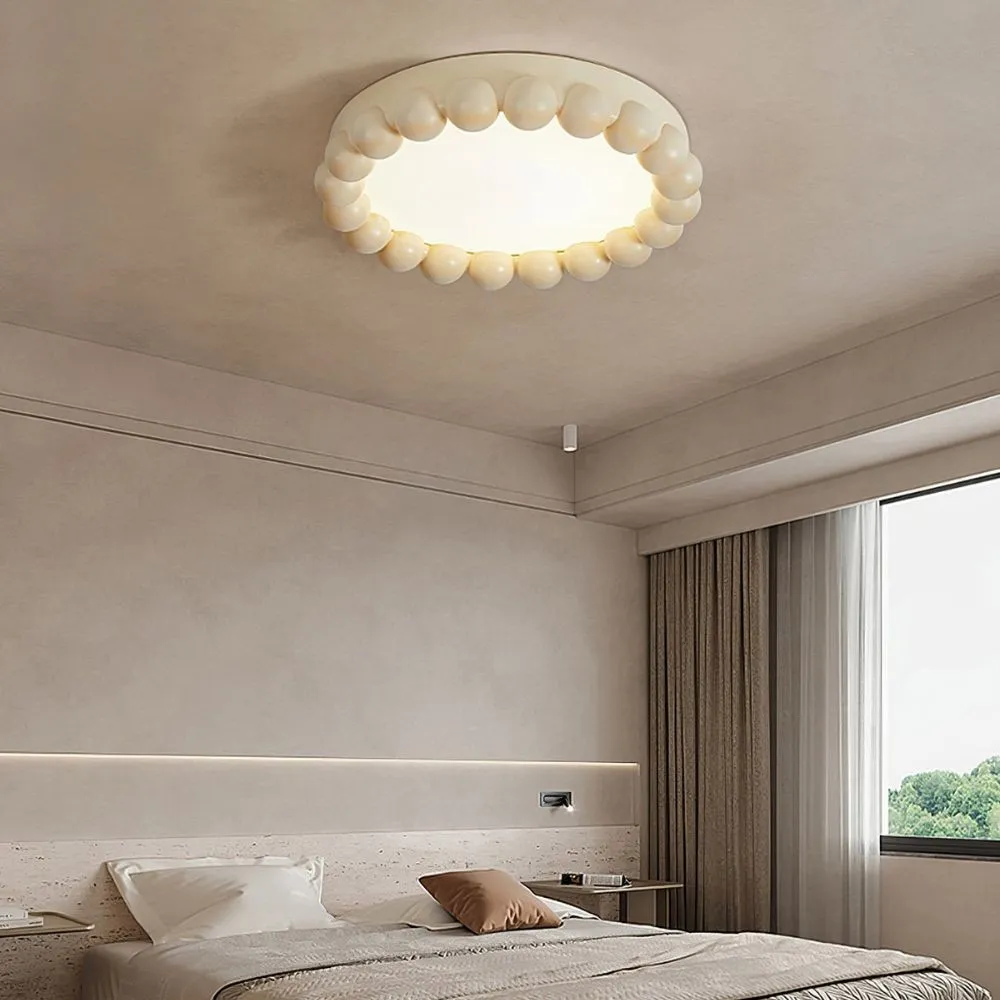 Sleek Flush Resin Ceiling Lamp — Comfortable Ambient Light S218