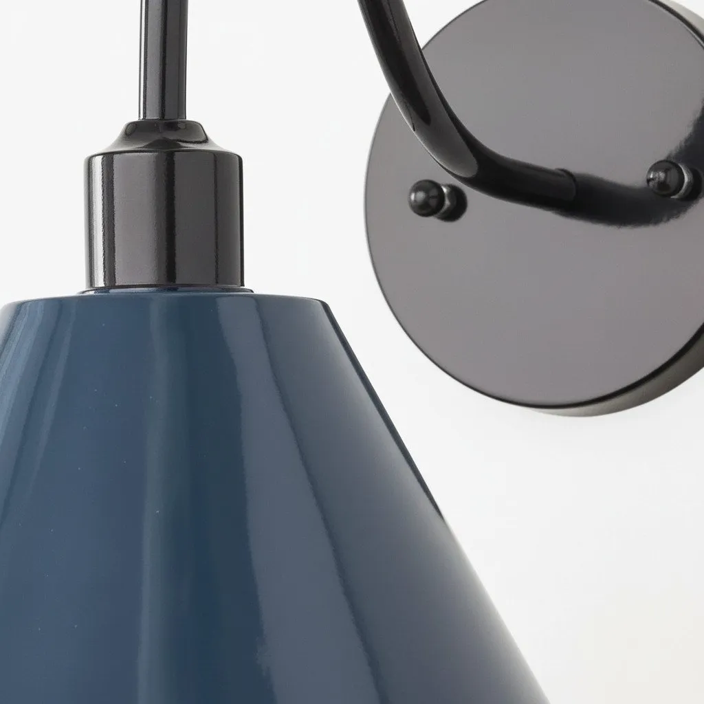 Narix Industrial Tapered Wall Lamp – Accent Sconce for Bedroom or Hallway T543
