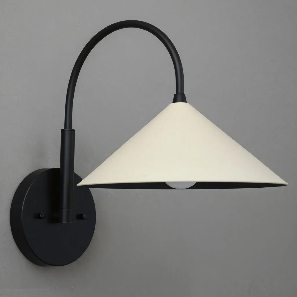 Curva Elegant Arc Cone Wall Sconce - Contemporary Reading Nook Wall Lighting T394