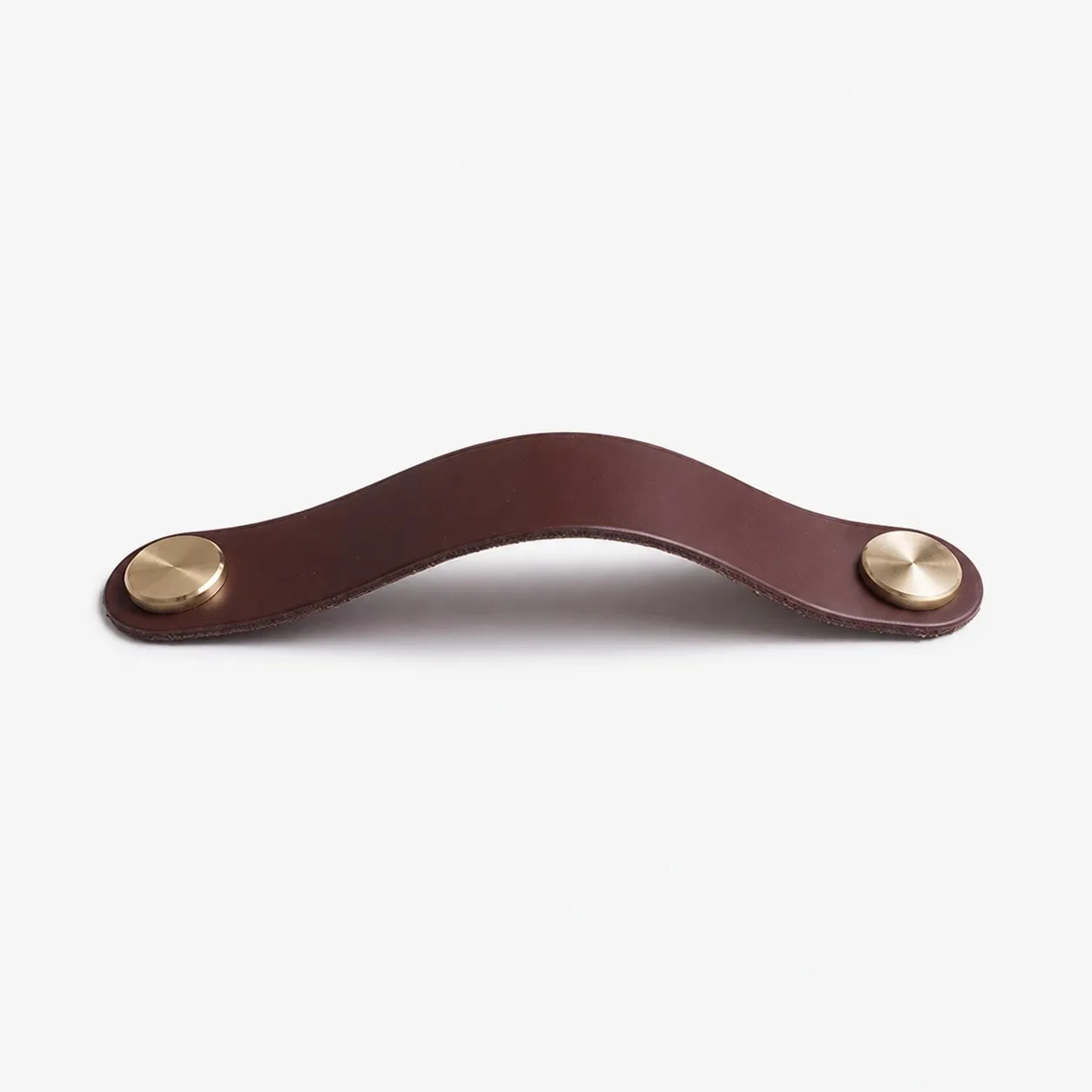 Cowhide leather and brass cabinet pull handle color and size option