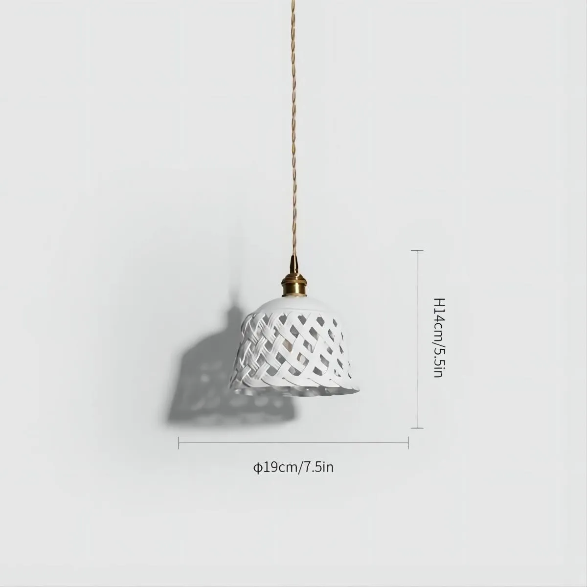 Modern White Ceramic Pendant Light  E27 Light For Living Room