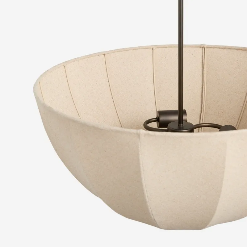 Lumarys Pendant Light - Botanical Inspired Linen Shade for Living Room T658