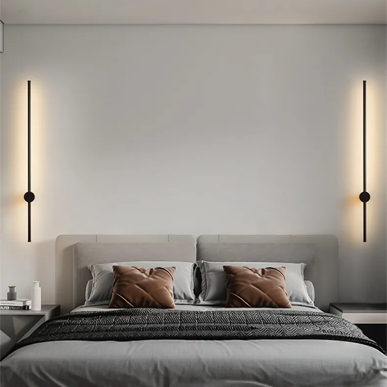 Industrial Modern Black Linear LED Wall Lights S114