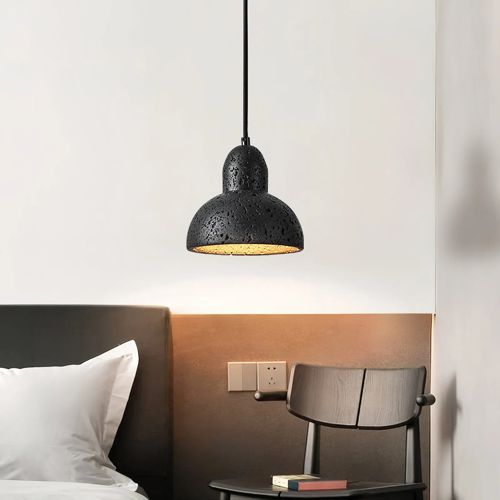 Wabi-Sabi Style Creative Travertine Pendant Light M502