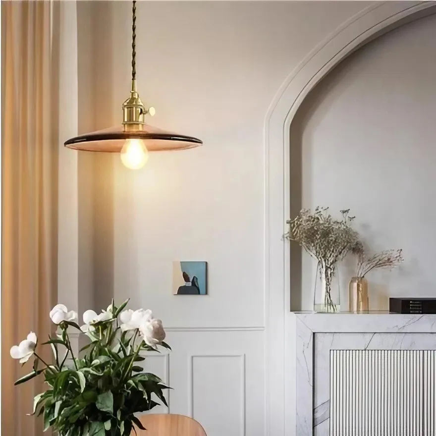 Flower Petal Glass Pendant Light
