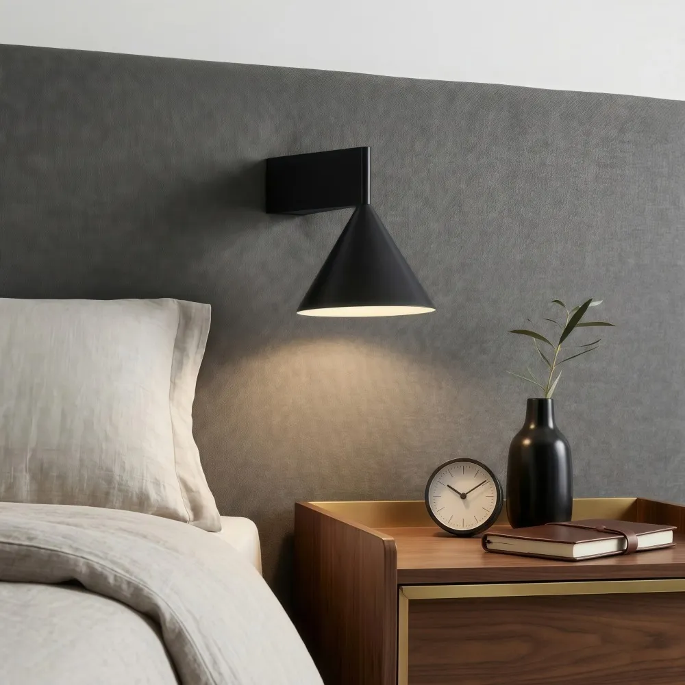 Metorq Sculptural Cone Wall Lamp - Minimal Wall Sconce for Entryway T1197