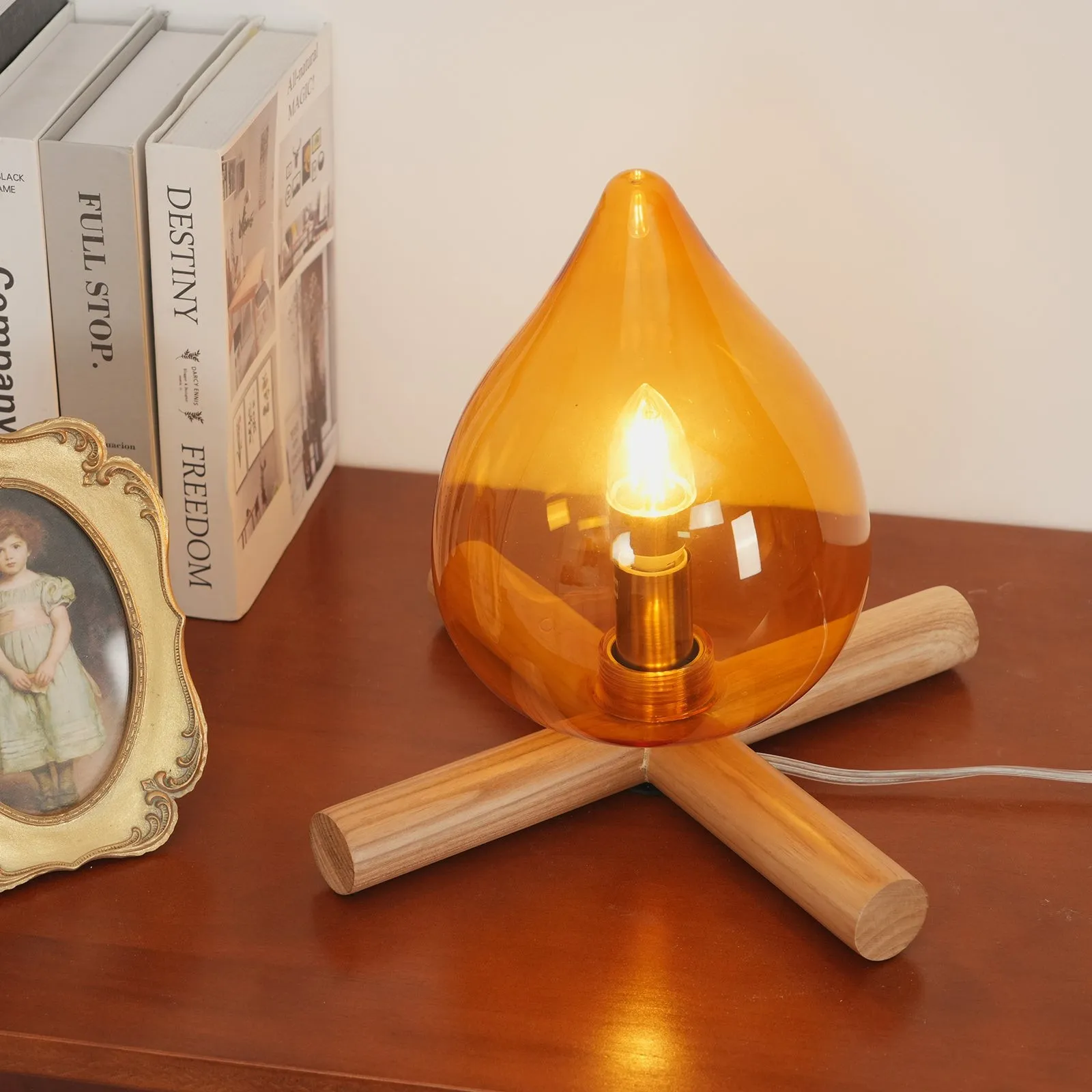 Funny Fire Shape Small Flame Table Lamp M55