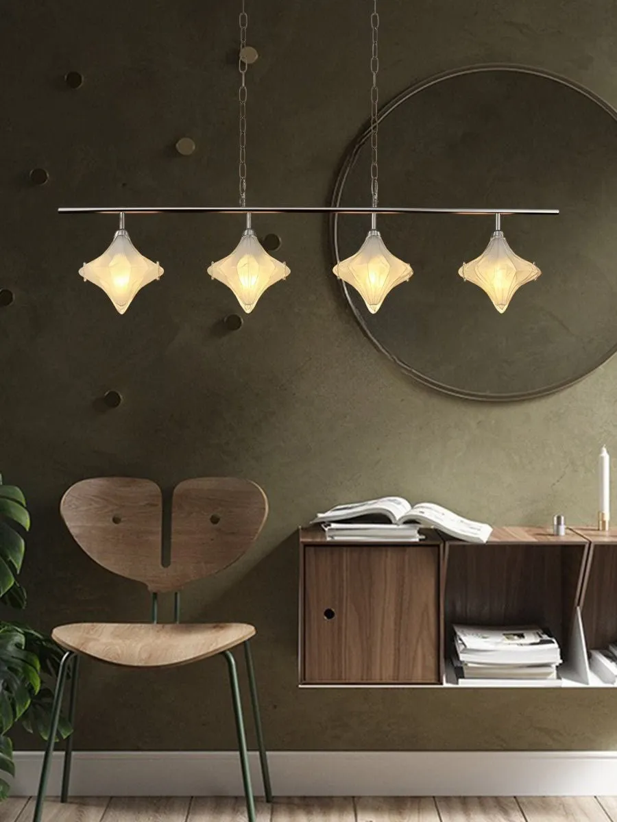 Art Deco Star Linear Pendant Light - Elegant Lighting for Kitchen Island - Astris Cassiopeia T440