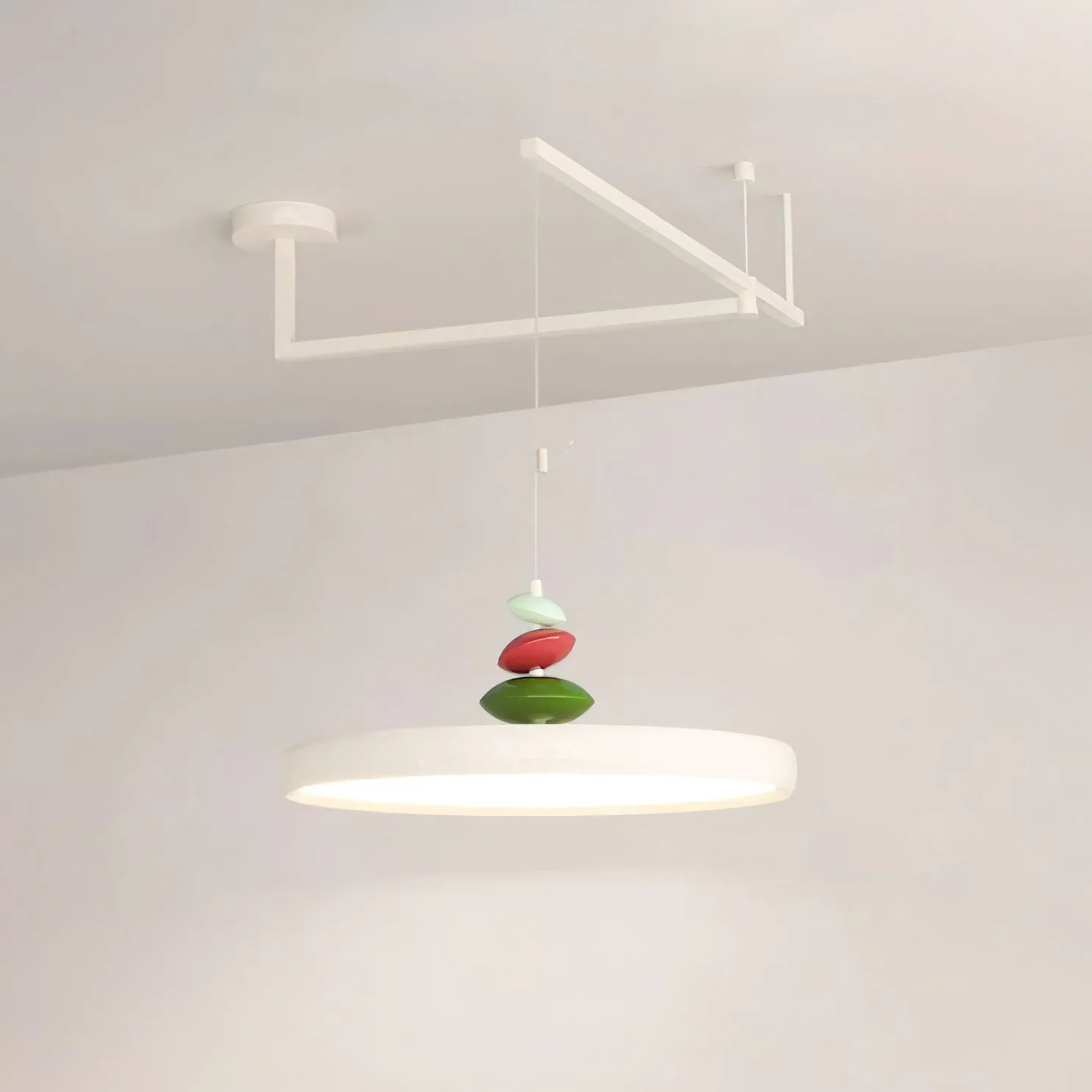 Swing Arm Stone Pendant Light M406