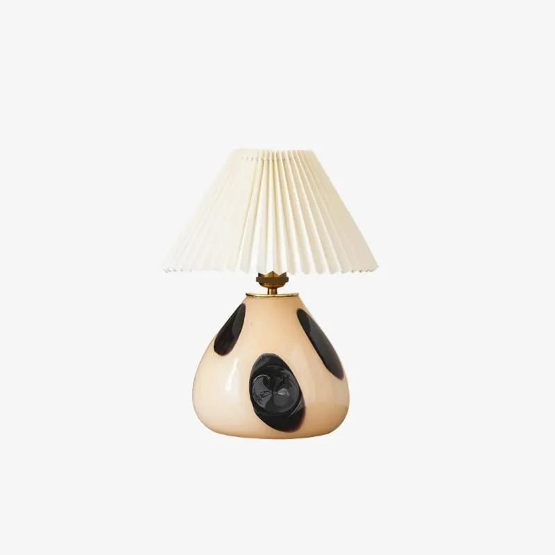 Undara Decorative Table Lamp – Fabric Shade Glass Base for Home T591