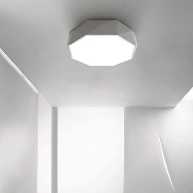 TEVA Octagon Jewel LED Ceiling Lamp in White