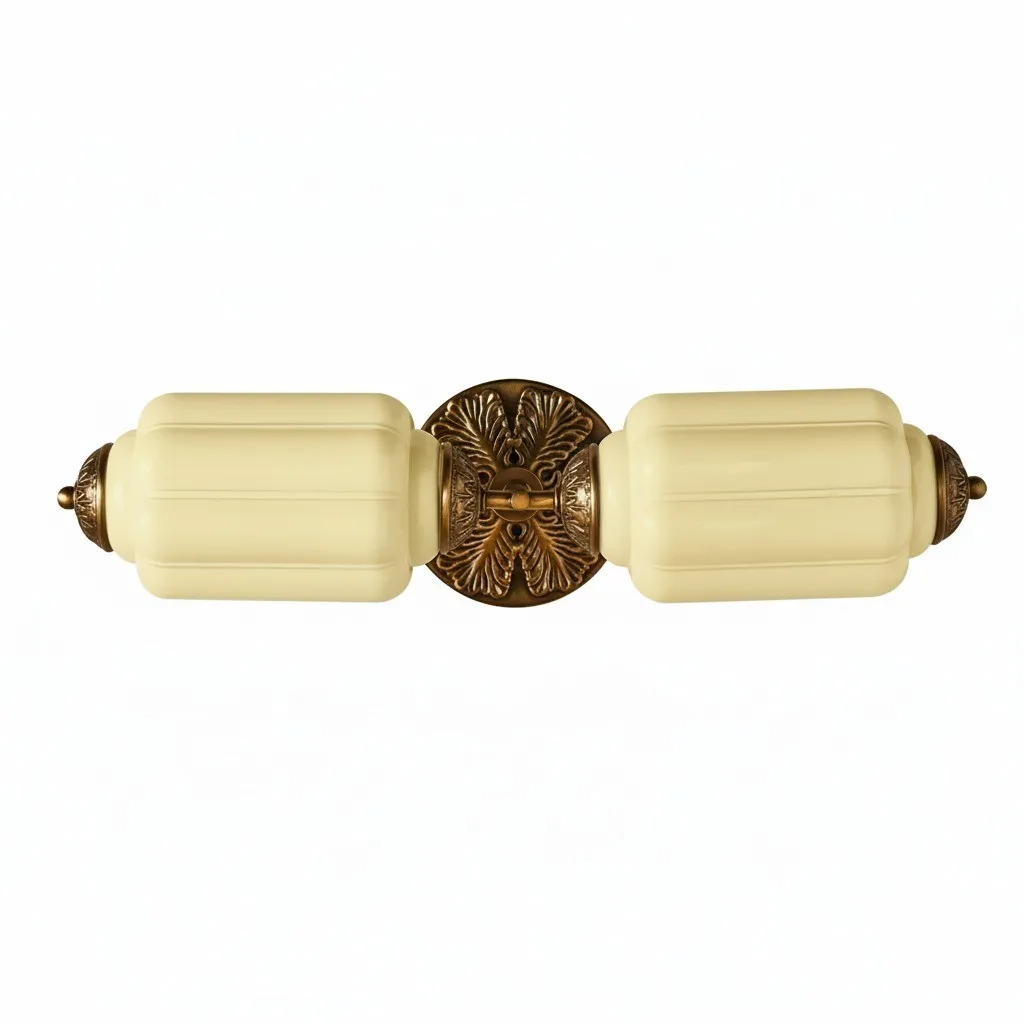 Eloise Vintage Glass Sconce - Brass Wall Light for Living Room and Bedroom G51