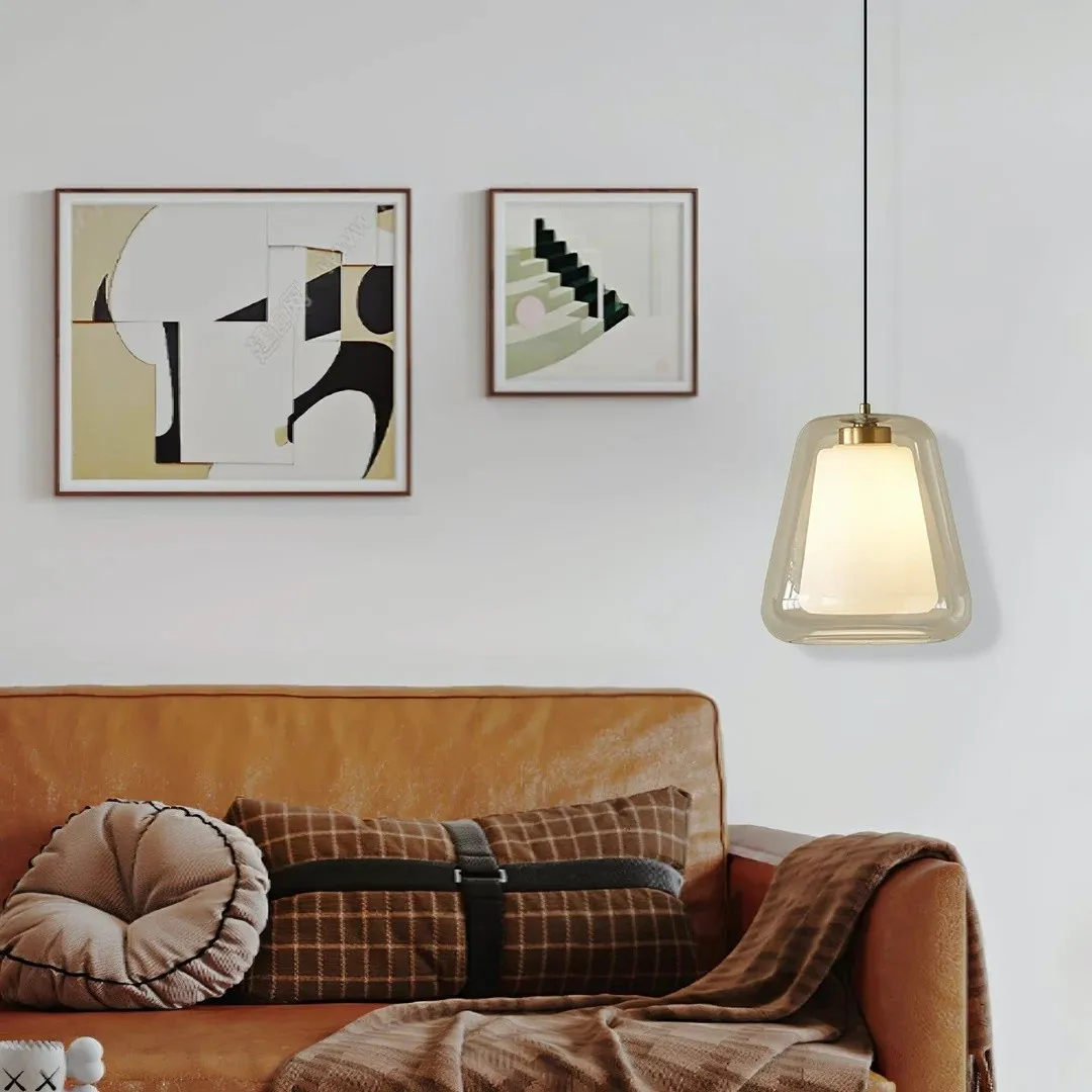 Modern Gold Pendant Light with Clear Glass Shade S221
