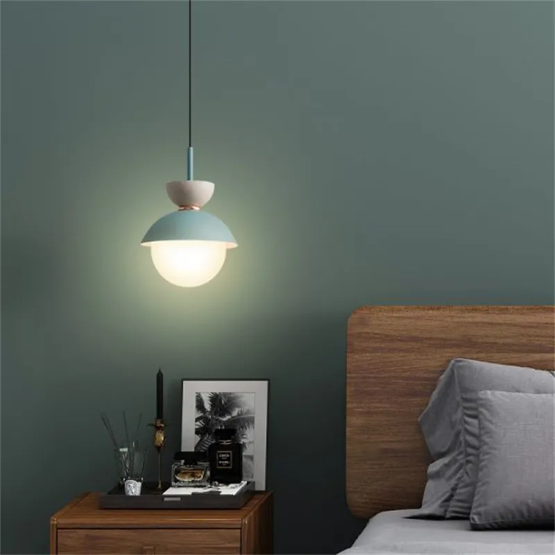 Scandinavian Macaroon Pendant Light with Aluminum for Bedroom