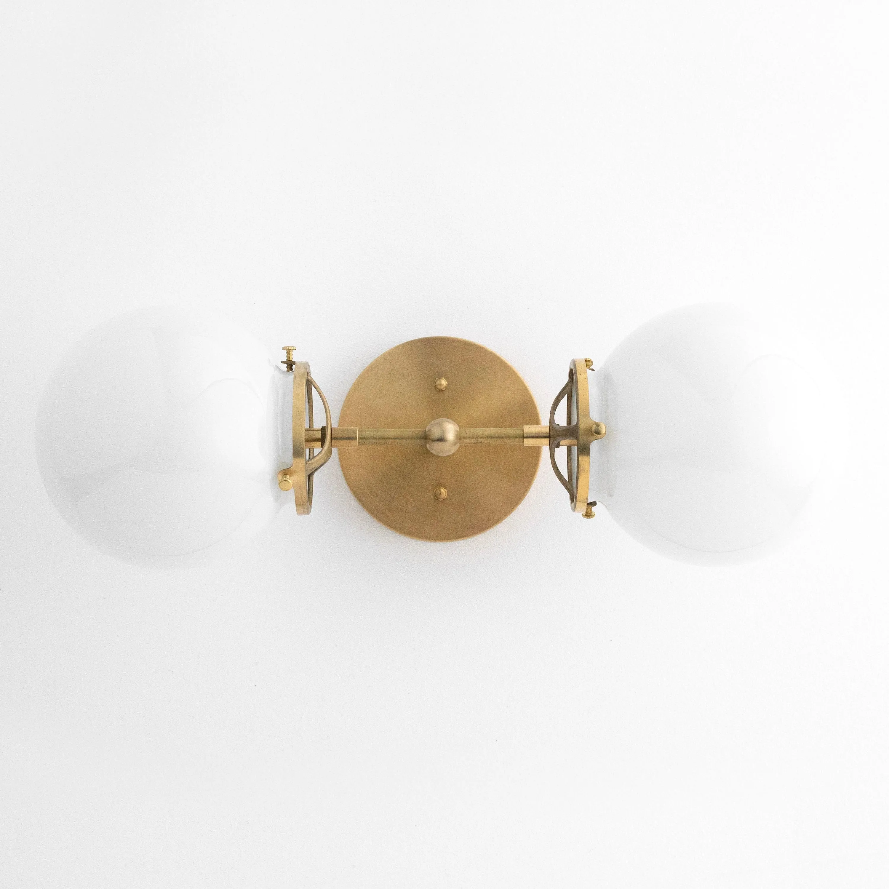 Lumio Globe Art Deco Vanity Light -  Opal Globe Bathroom Sconce T320