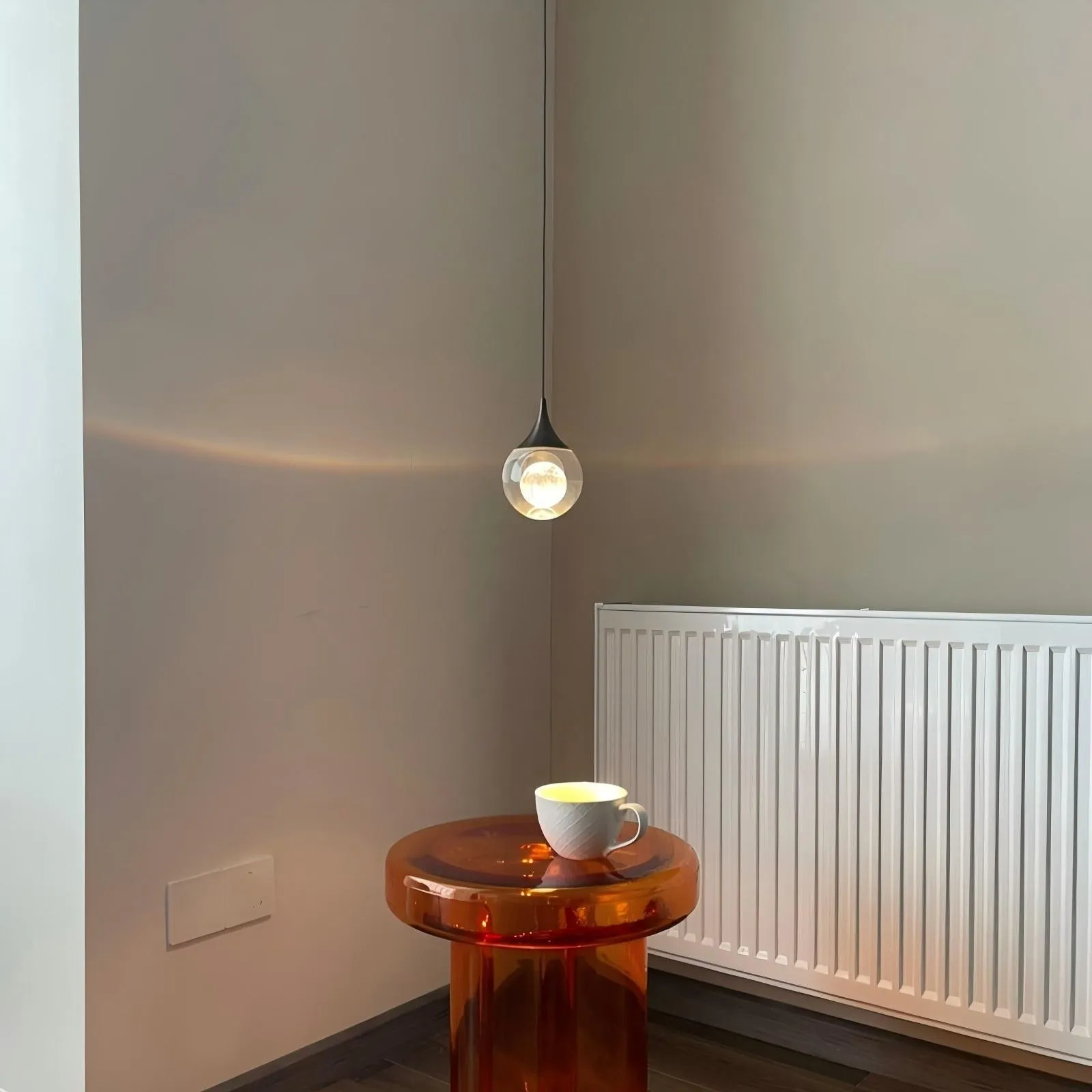 Moon Clear Glass Ball Pendant Light S205