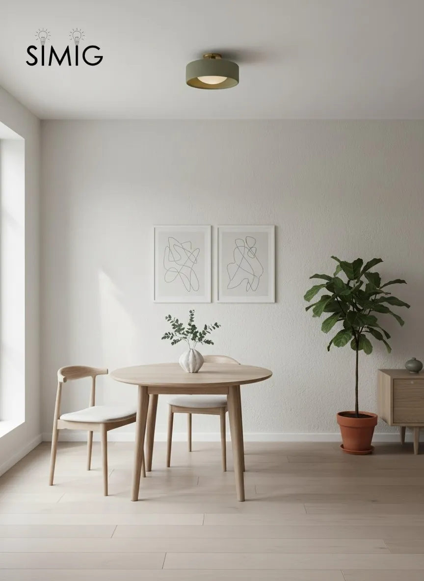 Cerova Elegant Round Porcelain Flush Mount Ceiling Light G86