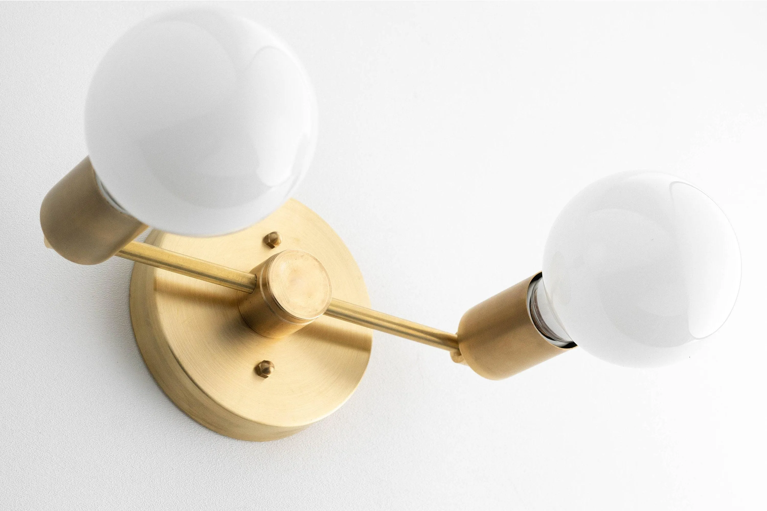 Glorica Glass Vanity Light - Modern Brass Wall Sconce for Bathroom Style T318