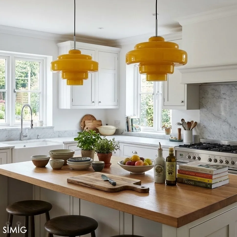 Koloro Multi-Layer Pendant Light - Vintage Metal and Glass for Living Room T277