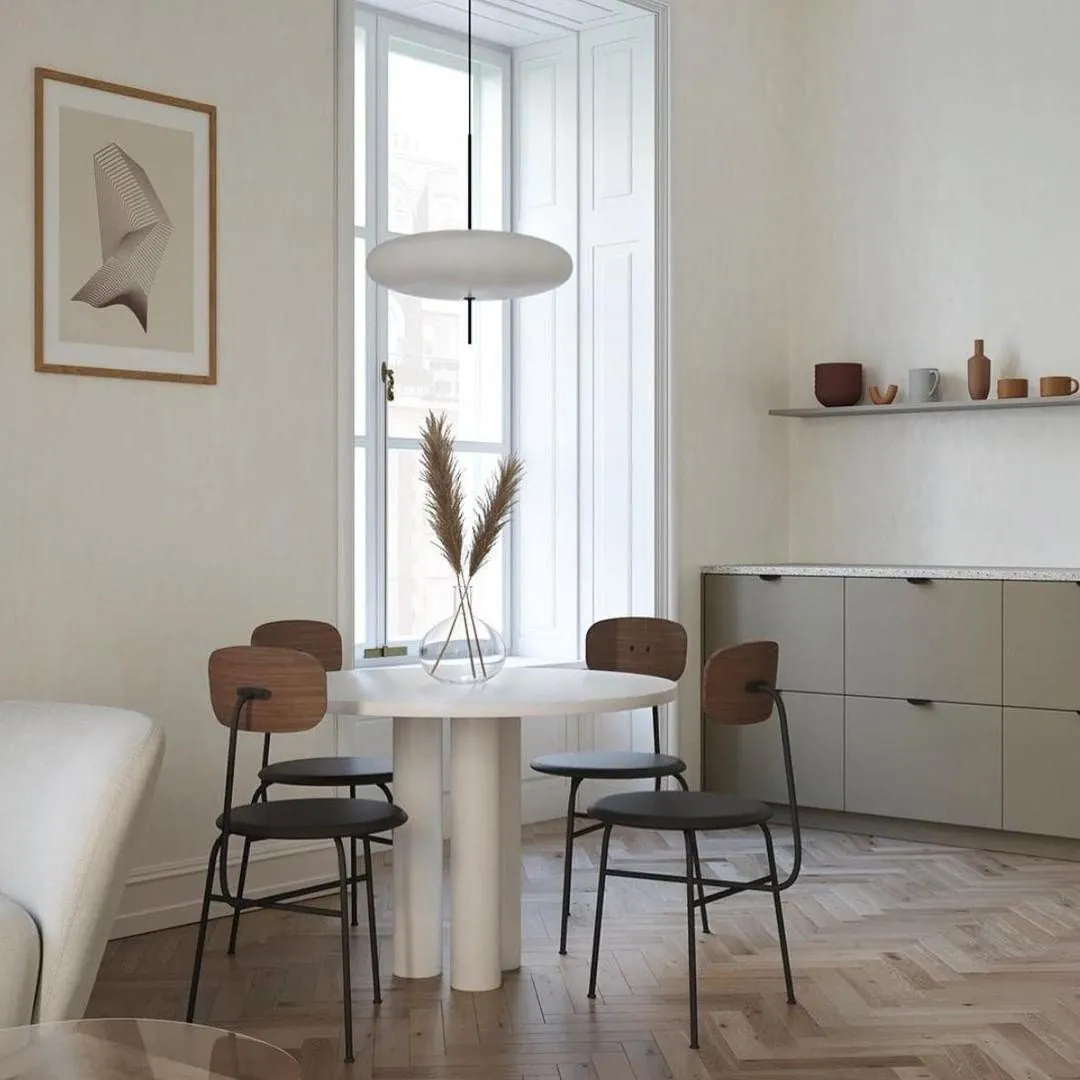 Modern Oval Pendant Light – Metal and Acrylic Pendant Lamp for Living Room
