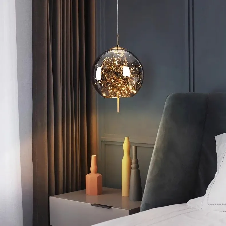 Scandinavian Cylinder Oval Glass Pendant Light M63