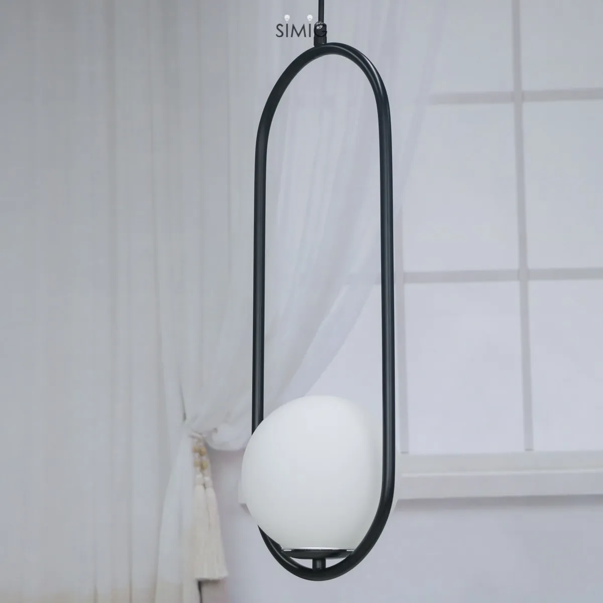 Halozen Pendant Lamp - Elegant Metal and Glass Pendant for Living Room