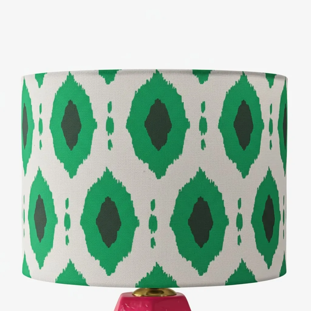 Arivane Decorative Ceramic Lamp - Fabric Shade Side Table Light T1183
