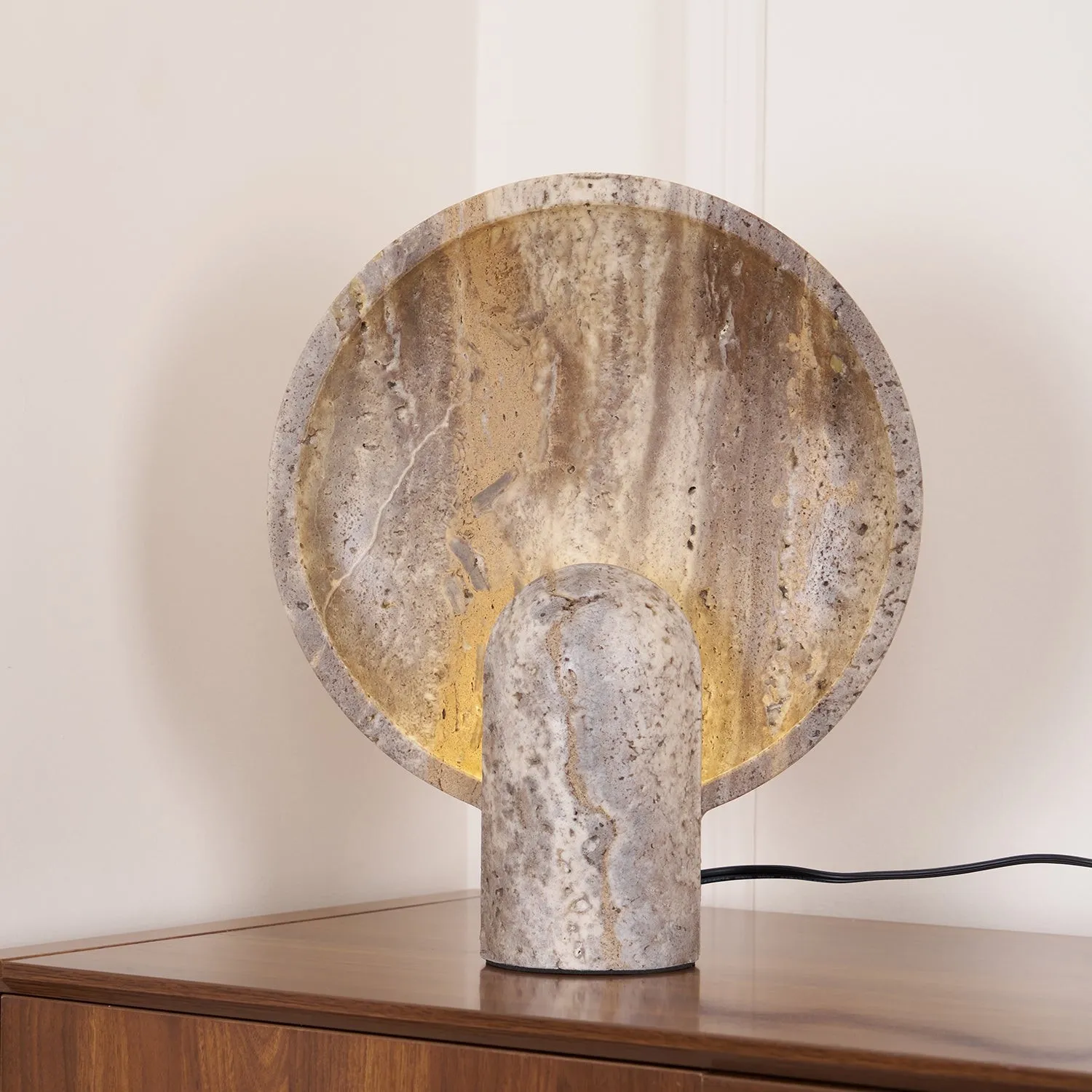 Wabi-sabi Style Eclipse Stone Table Lamp G18