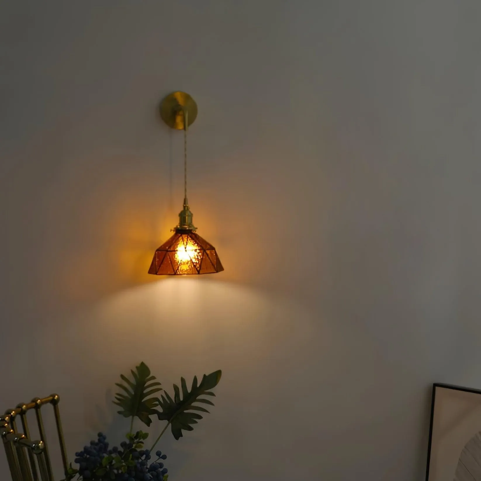 Retro Pastoral Glass Wall Lamp M109