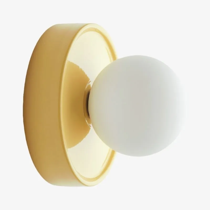 Solna Round Wall Lamp - Modern Glass and Ceramic for Bedroom T745