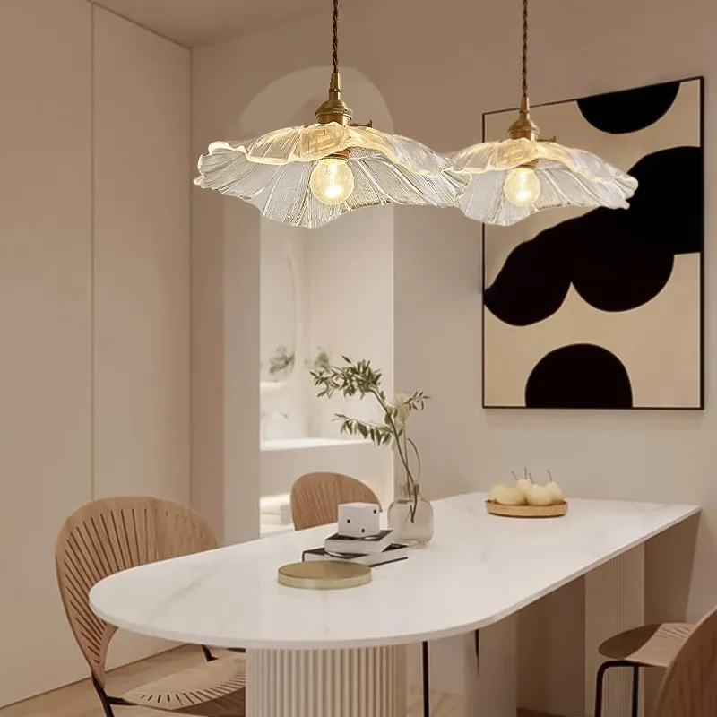 Tiffany Lotus Glass Pendant Light for Living Room S08