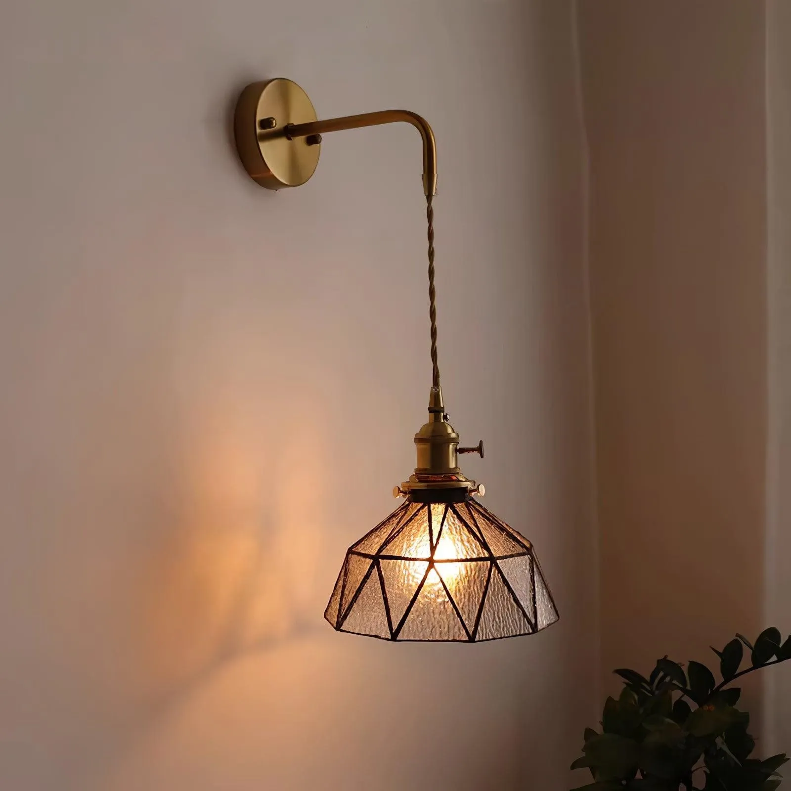 Retro Pastoral Glass Wall Lamp M109