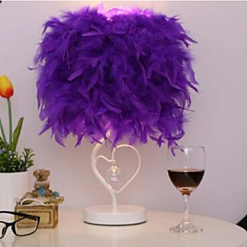 Feather Crystal Table Lamp