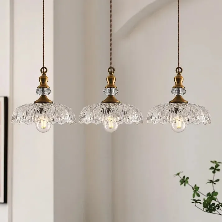 Mid Century Mini Kitchen Island Glass Pendant Light G38