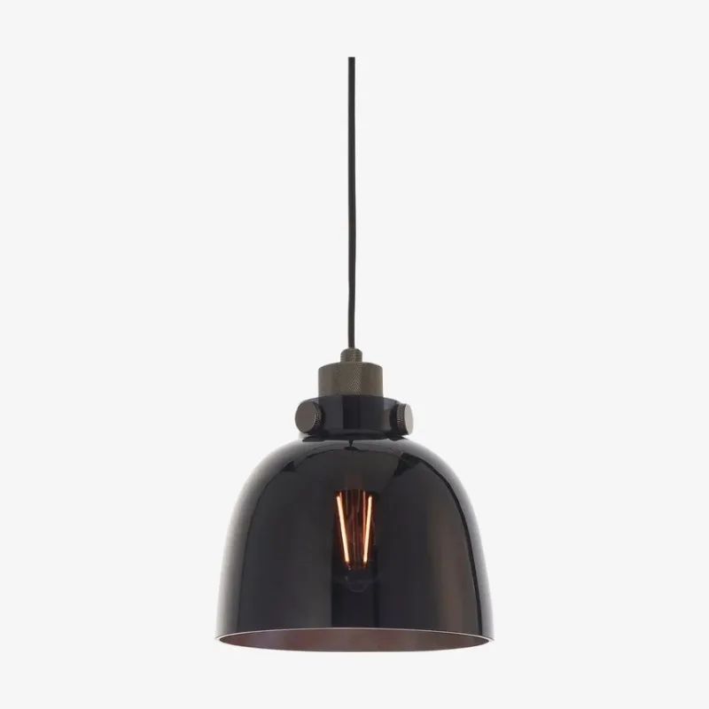 Readium Tinted Glass Pendant Light - Minimalist Dome Shade Adjustable for Kitchen Island and Dining Room T879