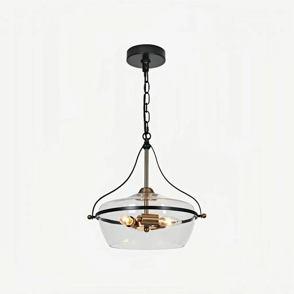 Lirra Bowl Shaped Glass Pendant - Modern Lighting for Dining Room T776