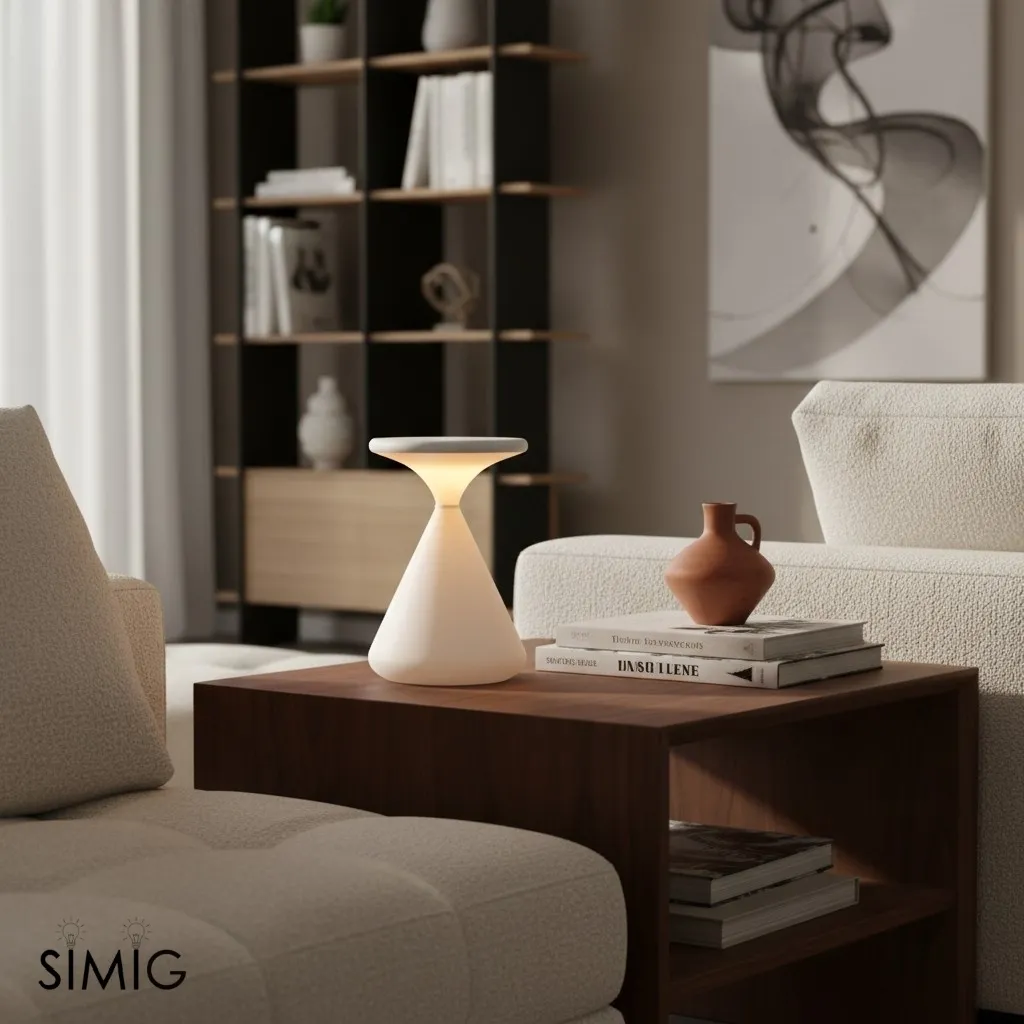 Salt & Pepper Portable Table Lamp - Minimalist LED Design for Bedroom S30