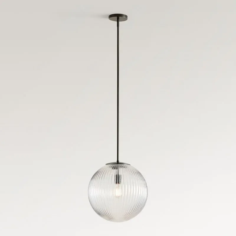 Alain Farmhouse Cooper Ribbed Glass Pendant Light G83